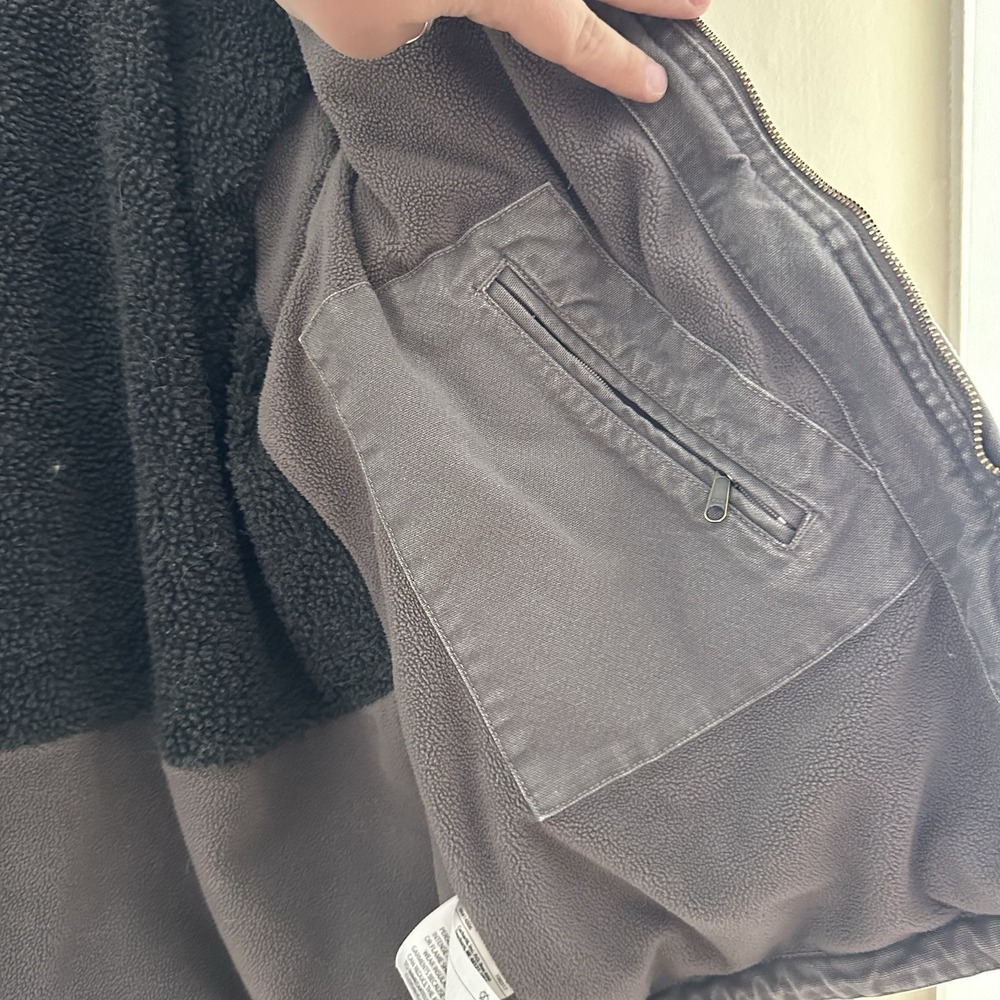 Carhartt Womens Full Swing Caldwell Sherpa Lined Jacket Size M Gray Workwear - Picture 4 of 12